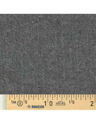 Tessuto di lana tweed per cappotto - Grigio medio