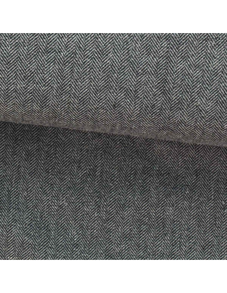 Tessuto di lana tweed per cappotto - Grigio chiaro