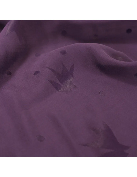 Tessuto jacquard di viscosa Streli Viola - Églantine & Zoé