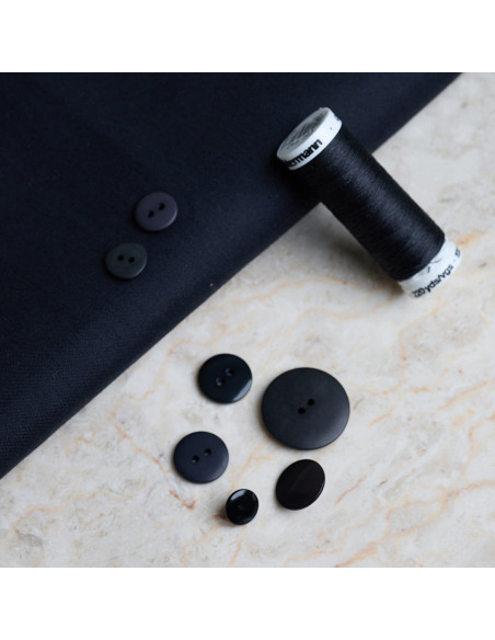 Tessuto di cotone idrorepellente Trench Deep Charcoal - Atelier Brunette