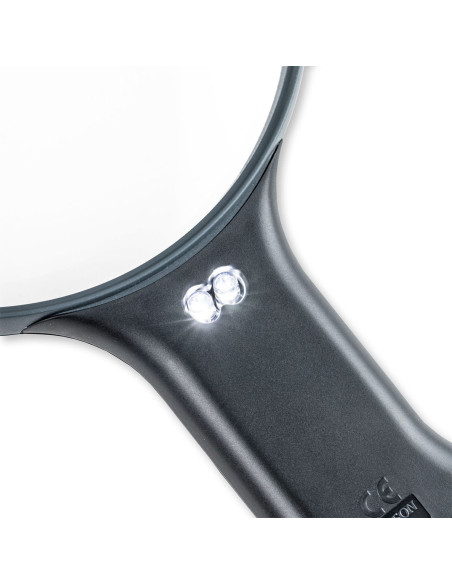 Lente d'ingrandimento a mani libere luminosa regolabile con cordoncino Magnishine Carson Optical