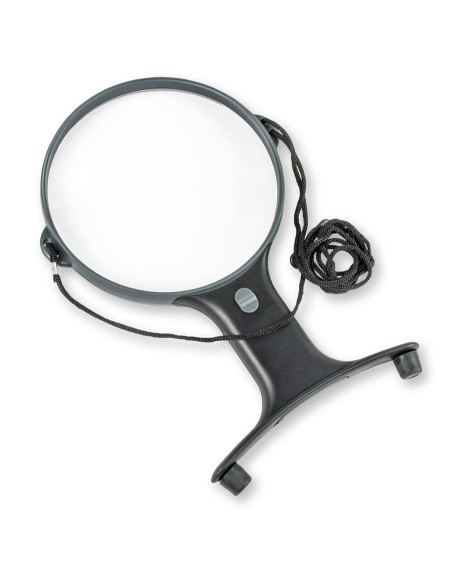 Lente d'ingrandimento a mani libere luminosa regolabile con cordoncino Magnishine Carson Optical