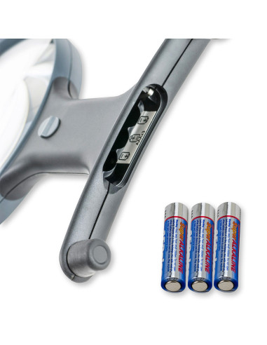 Lente d'ingrandimento a mani libere luminosa regolabile con cordoncino Magnishine Carson Optical