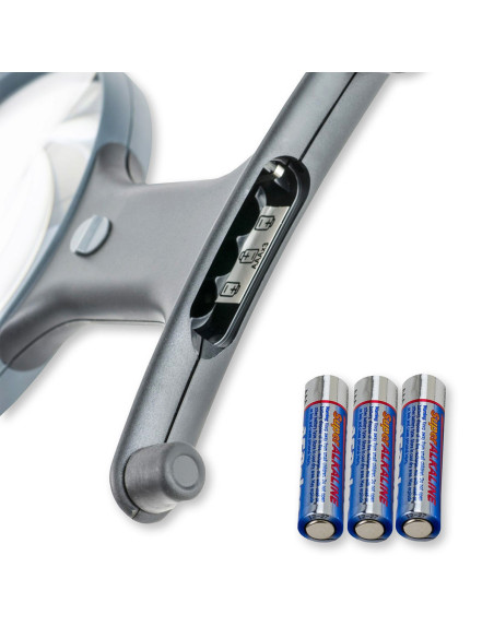 Lente d'ingrandimento a mani libere luminosa regolabile con cordoncino Magnishine Carson Optical