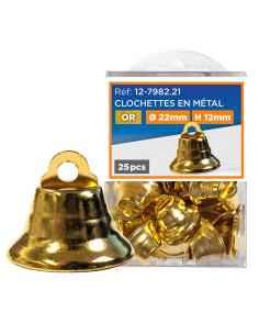 Set di 25 campanelle in metallo - Oro