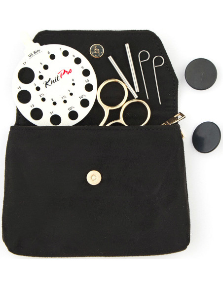 Astuccio per accessori da maglia KnitPro - Nero