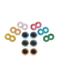 Occhi di sicurezza 6 colori Ricorumi 9 mm - 3 paia