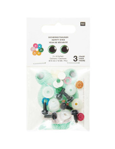 Occhi di sicurezza 6 colori Ricorumi 9 mm - 3 paia 2