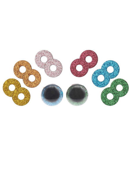 Occhi di sicurezza 6 colori Ricorumi 20 mm - 1 paio