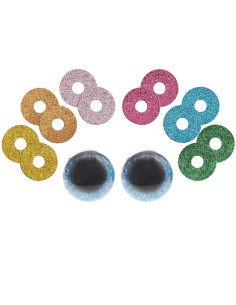 Occhi di sicurezza 6 colori Ricorumi 40 mm - 1 paio