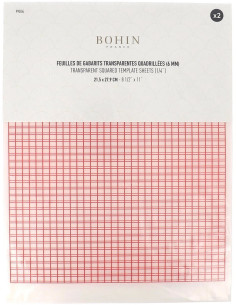 Fogli di modelli trasparenti quadrettati Bohin
