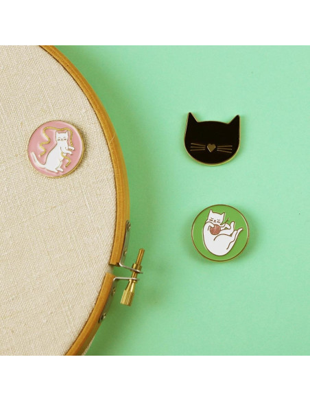 Porta-aghi magnetico Bohin - Gatto nero