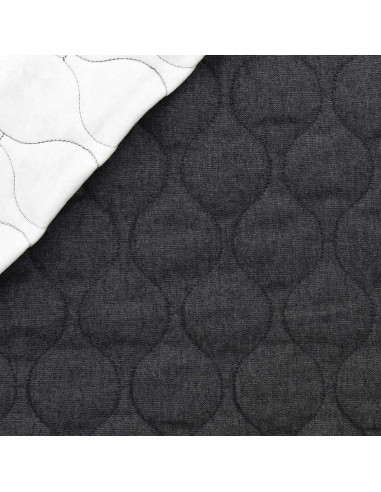 Tessuto di cotone trapuntato wave - Denim chambray