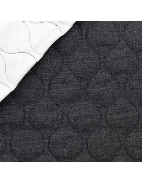 Tessuto di cotone trapuntato wave - Denim chambray