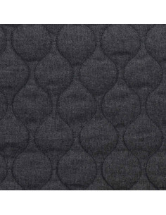 Tessuto di cotone trapuntato wave - Denim chambray 2