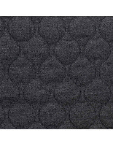 Tessuto di cotone trapuntato wave - Denim chambray