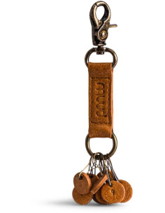 Portachiavi con cinturino in pelle Muud Feliz - Whisky 2