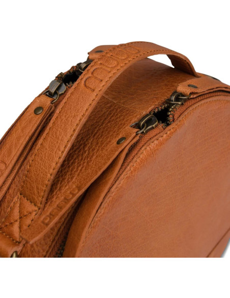 Borsa da lavoro a tracolla rotonda Muud Bella - Whisky
