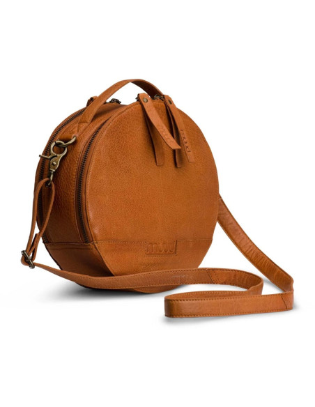 Borsa da lavoro a tracolla rotonda Muud Bella - Whisky