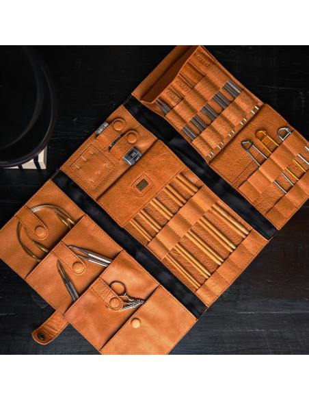 Astuccio per ferri da maglia Muud Lucy - Whisky