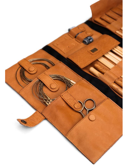 Astuccio per ferri da maglia Muud Lucy - Whisky