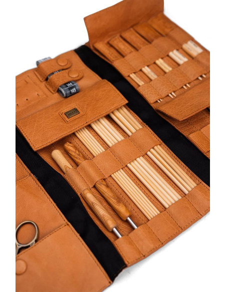 Astuccio per ferri da maglia Muud Lucy - Whisky
