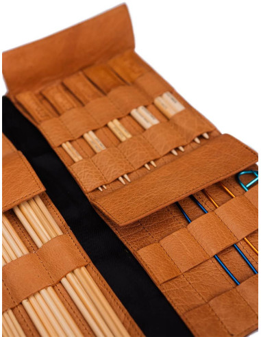 Astuccio per ferri da maglia Muud Lucy - Whisky
