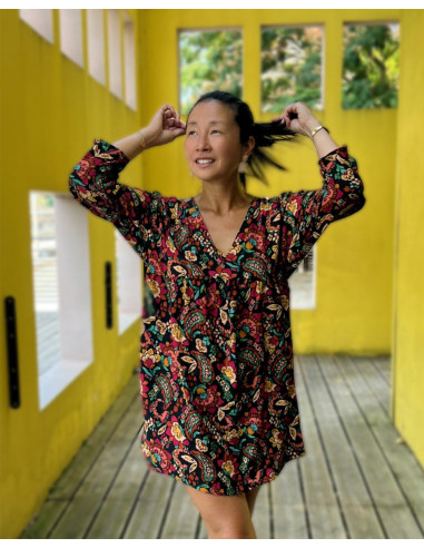 Tessuto viscosa fiammata Bohémian - My Dress Made