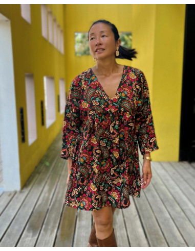 Tessuto viscosa fiammata Bohémian - My Dress Made