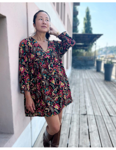 Tessuto viscosa fiammata Bohémian - My Dress Made