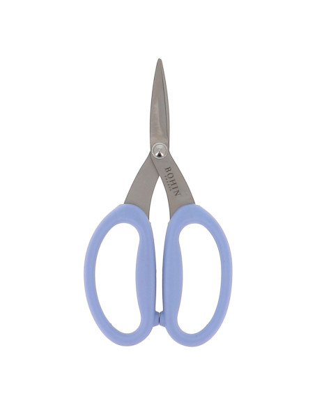 Forbici di precisione micro-dentate con grandi anelli morbidi Bohin - Blu