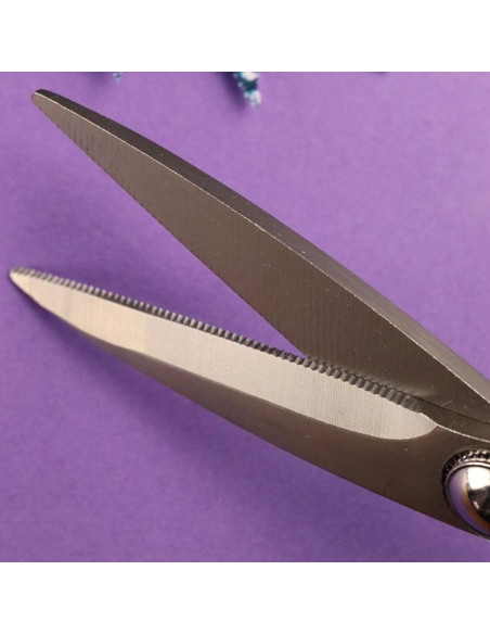 Forbici di precisione micro-dentate con grandi anelli morbidi Bohin - Blu