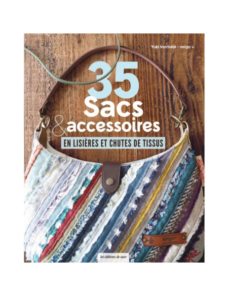 Libro 35 borse e accessori con bordi e ritagli di tessuto