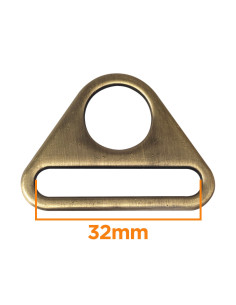 Anello triangolare passante 32 mm - Bronzo