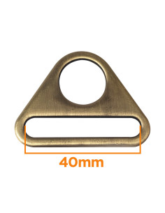 Anello triangolare passante 40 mm - Bronzo