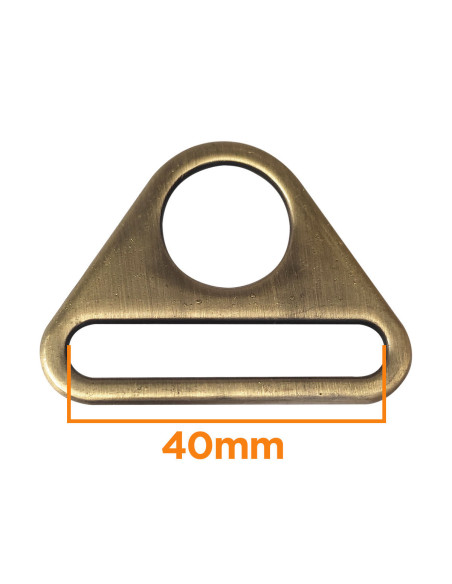 Anello triangolare passante 40 mm - Bronzo