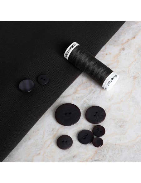 Tessuto gabardine di cotone light Black - Atelier Brunette