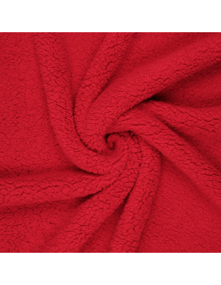 Tessuto sherpa - Rosso