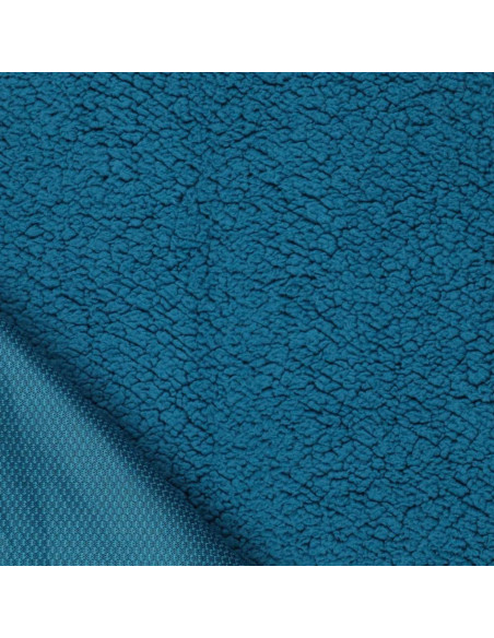 Tessuto sherpa - Blu petrolio