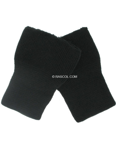 Set di 2 polsini lavorati a maglia - Nero