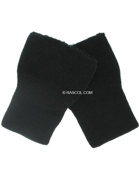 Set di 2 polsini lavorati a maglia - Nero