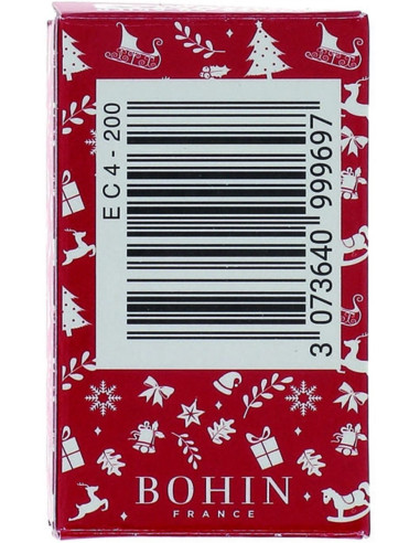 Scatola di 200 spilli extra-fini rossi Natale Bohin