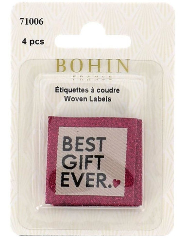 Set di 4 etichette da cucire - Miglior regalo di sempre
