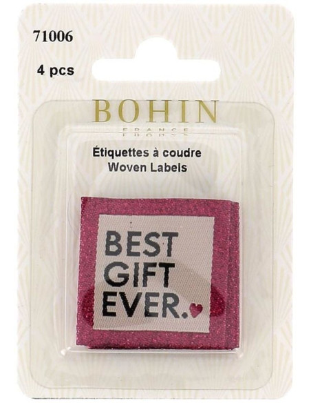 Set di 4 etichette da cucire - Miglior regalo di sempre