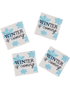 Set di 4 etichette da cucire - Winter is coming
