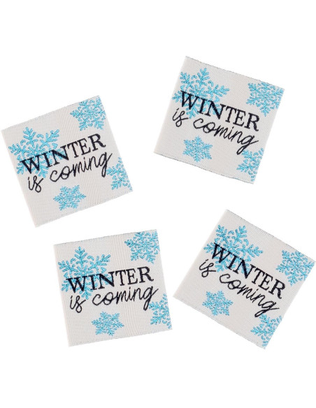 Set di 4 etichette da cucire - Winter is coming