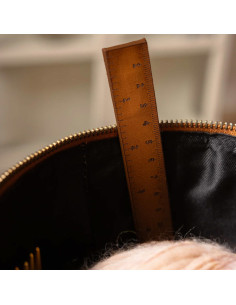 Righello rigido in pelle Muud Fu - Whisky