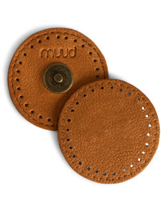 Chiusura magnetica da cucire in pelle Muud Frida - Whisky 2