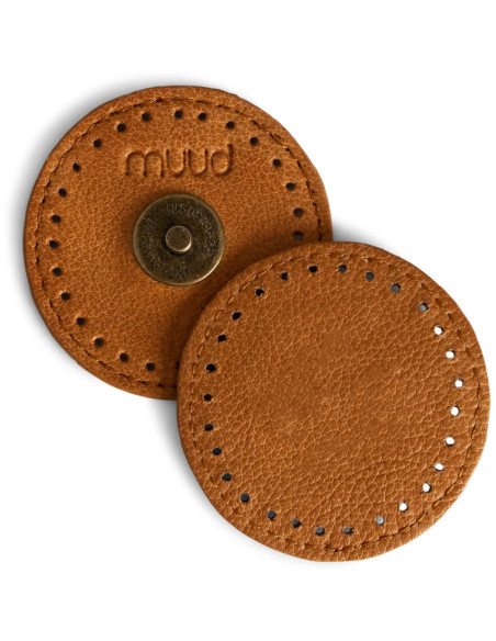 Chiusura magnetica da cucire in pelle Muud Frida - Whisky
