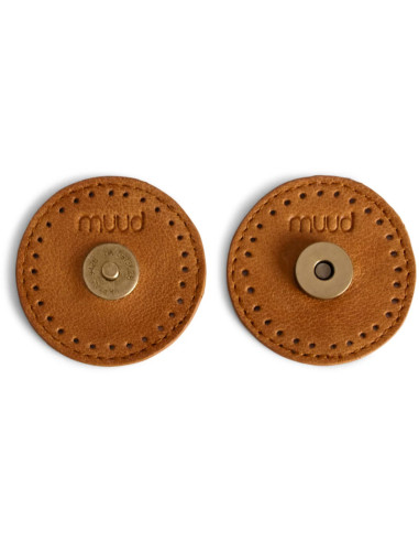 Chiusura magnetica da cucire in pelle Muud Frida - Whisky